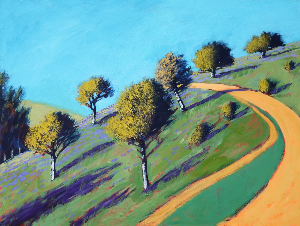 Malvern Spring, 2021 (akryl på kartong) av Paul Powis