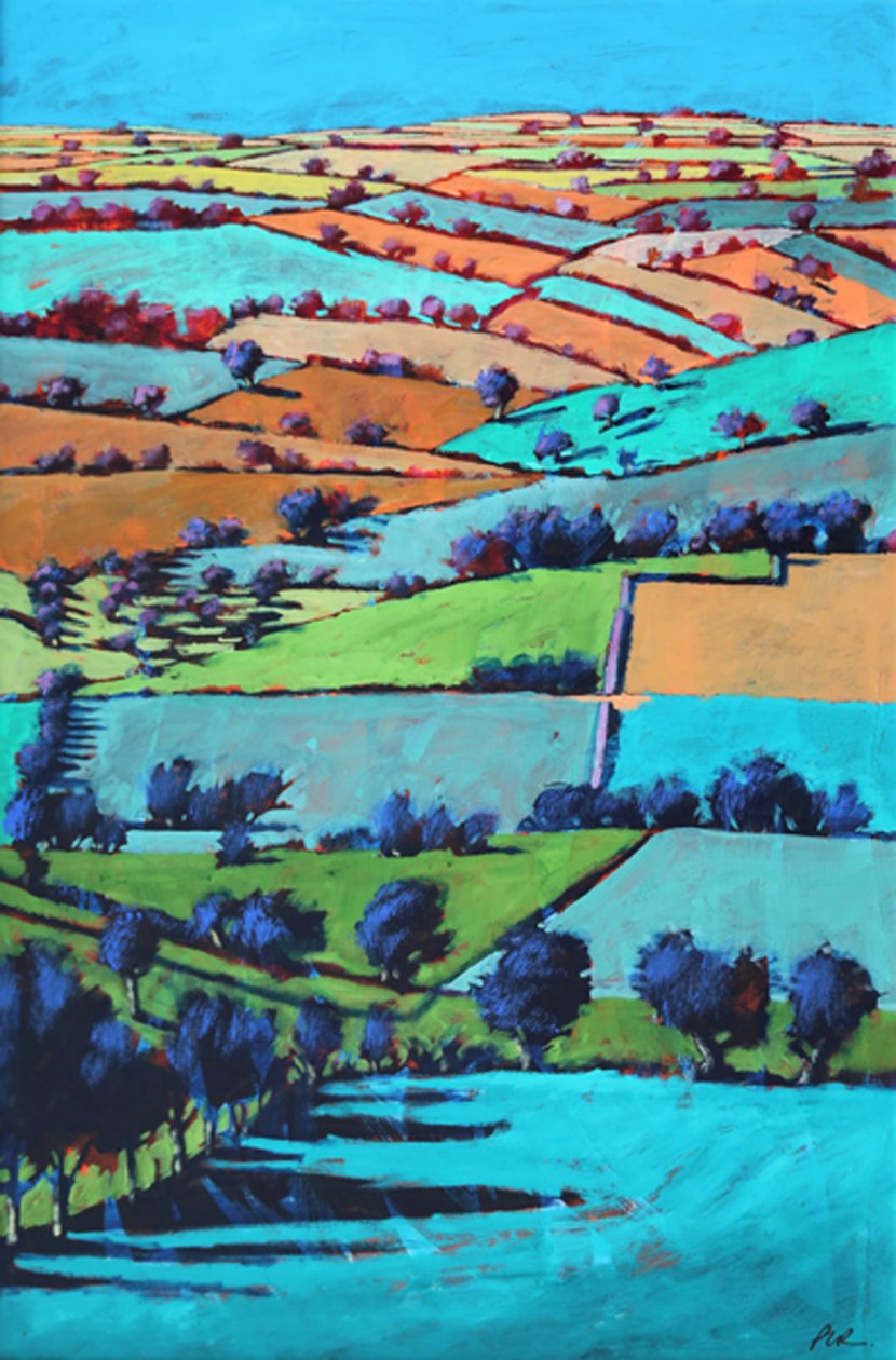 Rodge Hill (akryl ombord) av Paul Powis