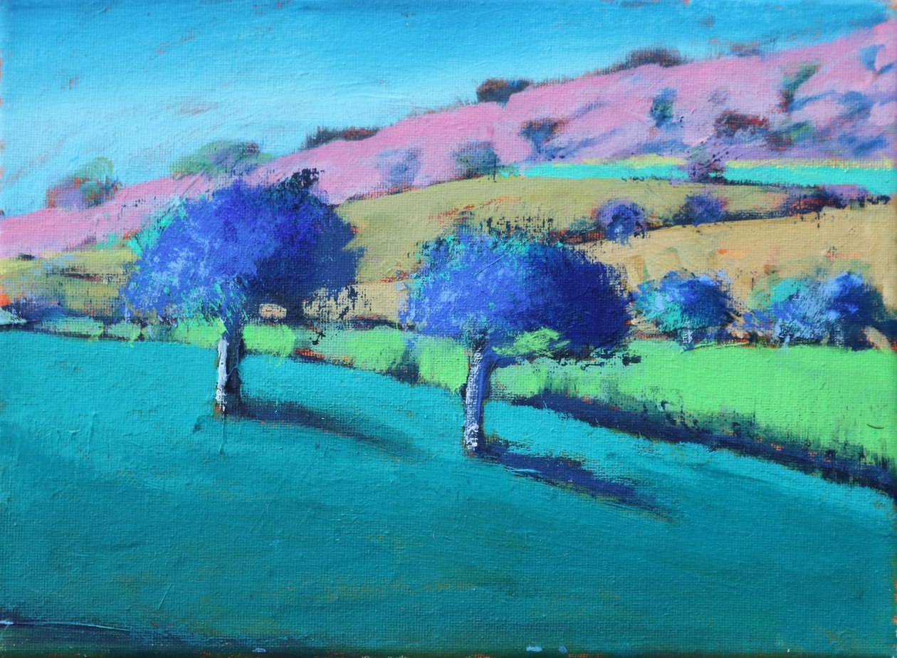 Swineyard Hill spring, 2021 (akryl på duk) av Paul Powis