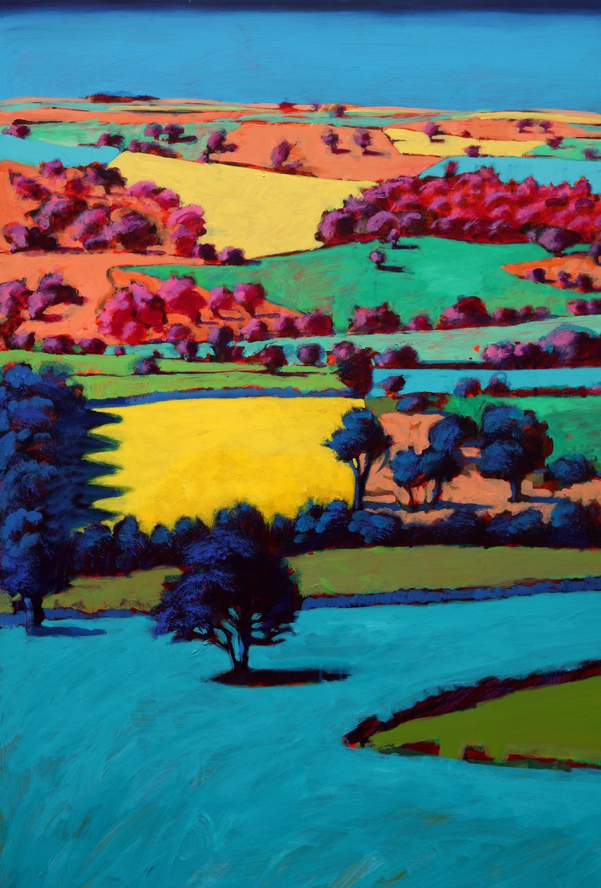 Teme Valley III (akryl ombord) av Paul Powis