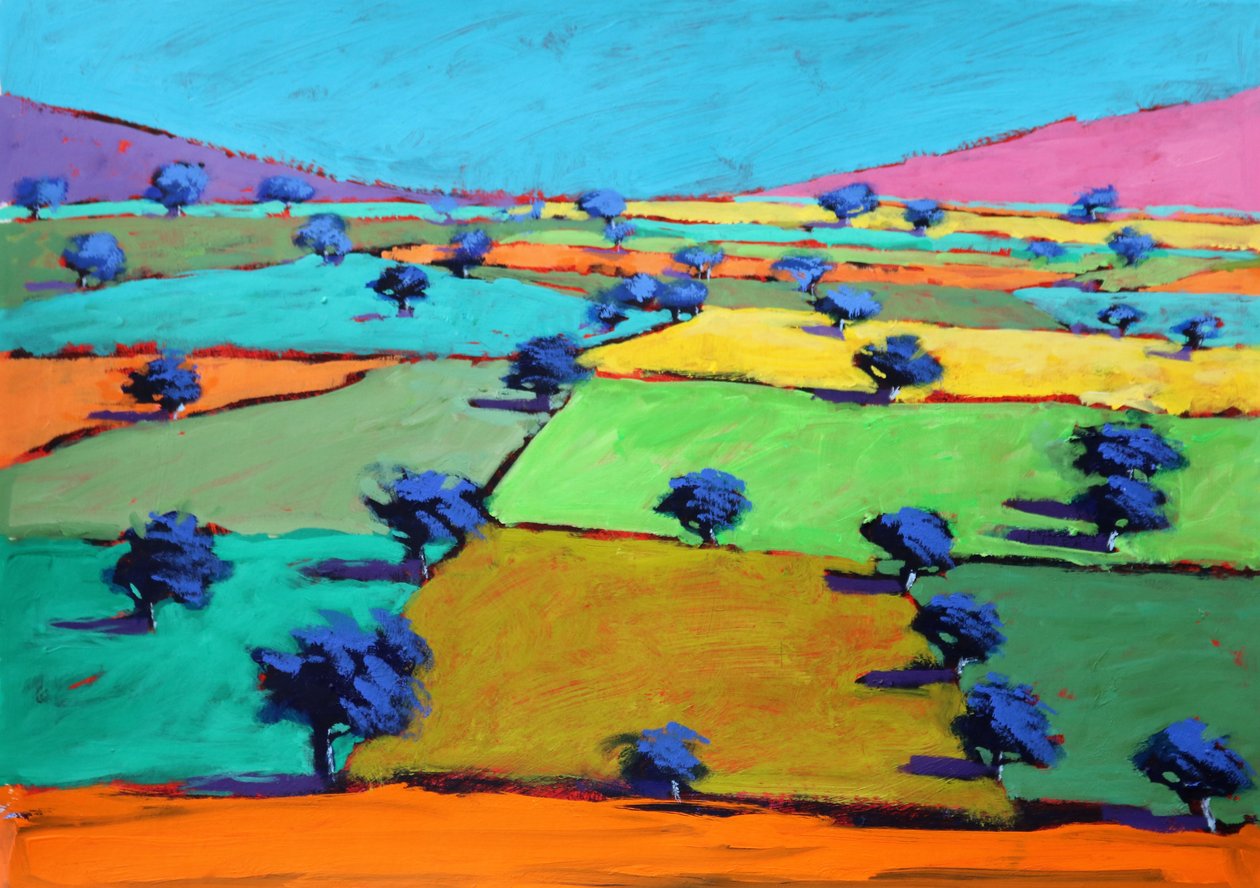 The Gullet, 2021 (akryl på papper) av Paul Powis