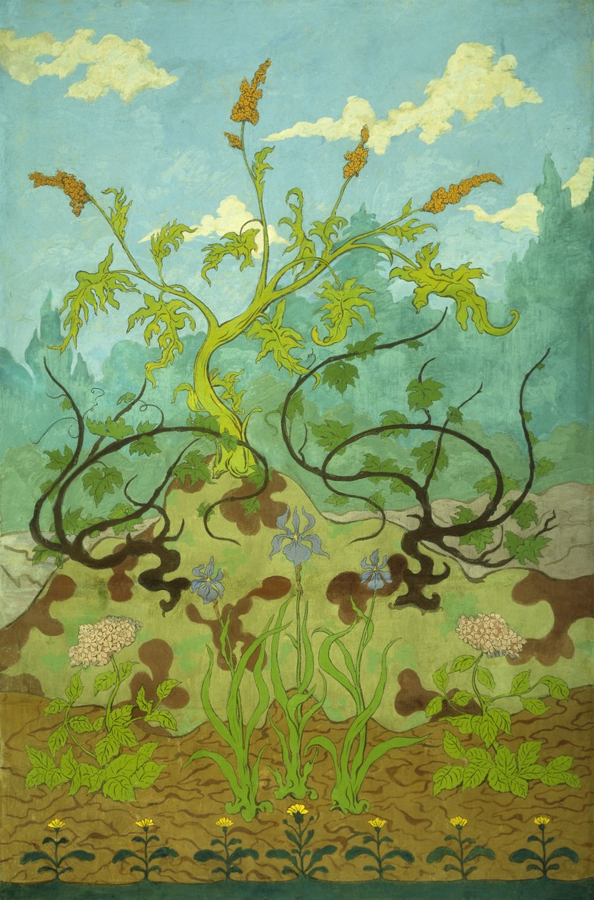 Guldröd och lila iris; Gula och lila iris, 1899 av Paul Elie Ranson