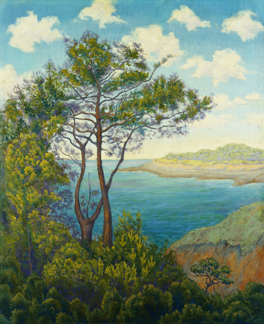 Strandpromenaden i Bretagne; Seaside i Bretagne, ca. 1898 av Paul Elie Ranson