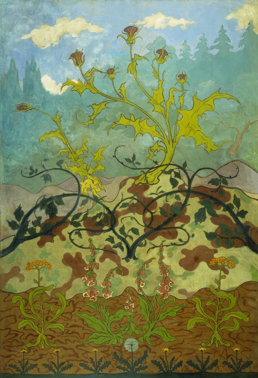 Tistels och Foxglove; Tistels och Foxgloves, 1899 av Paul Elie Ranson