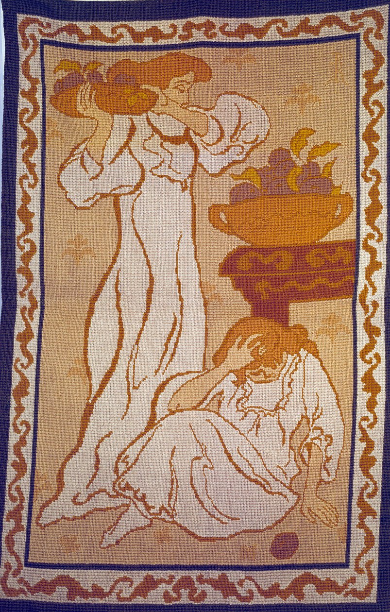 Women in White Tapestry av Paul Ranson (1864-1909) 1900-talets Paris, kommunalt museum för modern konst av Paul Elie Ranson