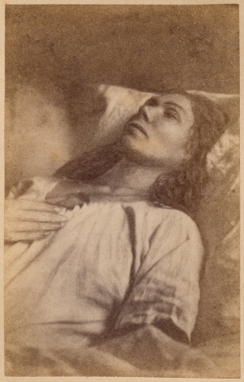 Hysterisk epilepsi, anfall, slutfas, illustration från "Iconographie Photographique de La Salpetriere" av Bourneville et P. Regnard, platta XVIII, Paris 1876 (albumenprint). av Paul Regnard