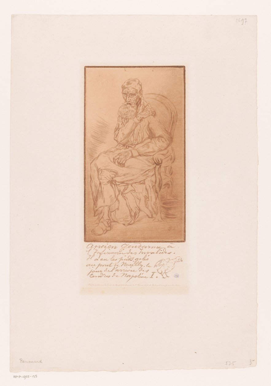 Porträtt av en okänd man Ancien gendarme (...) av Napoleon I av Paul  Renouard