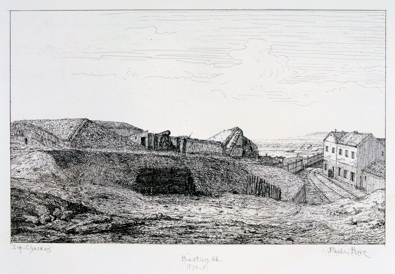 Bastion 66, belägringen av Paris, 1870-1871 av Paul Roux