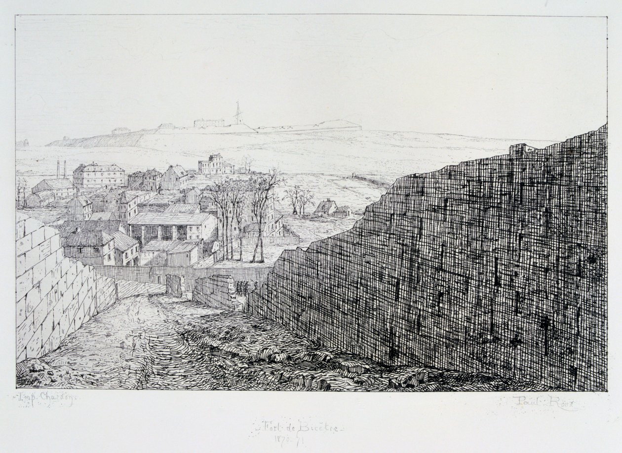 Fort de Bicetre, belägringen av Paris, 1870-1871 av Paul Roux