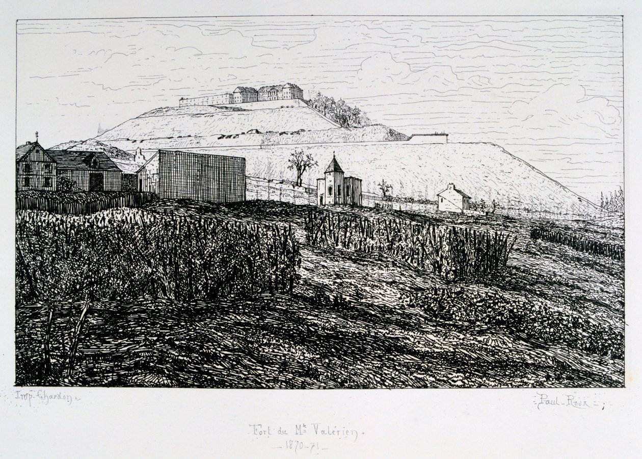 Fort du Mont Valerien, Paris segrar, 1870-1871 av Paul Roux