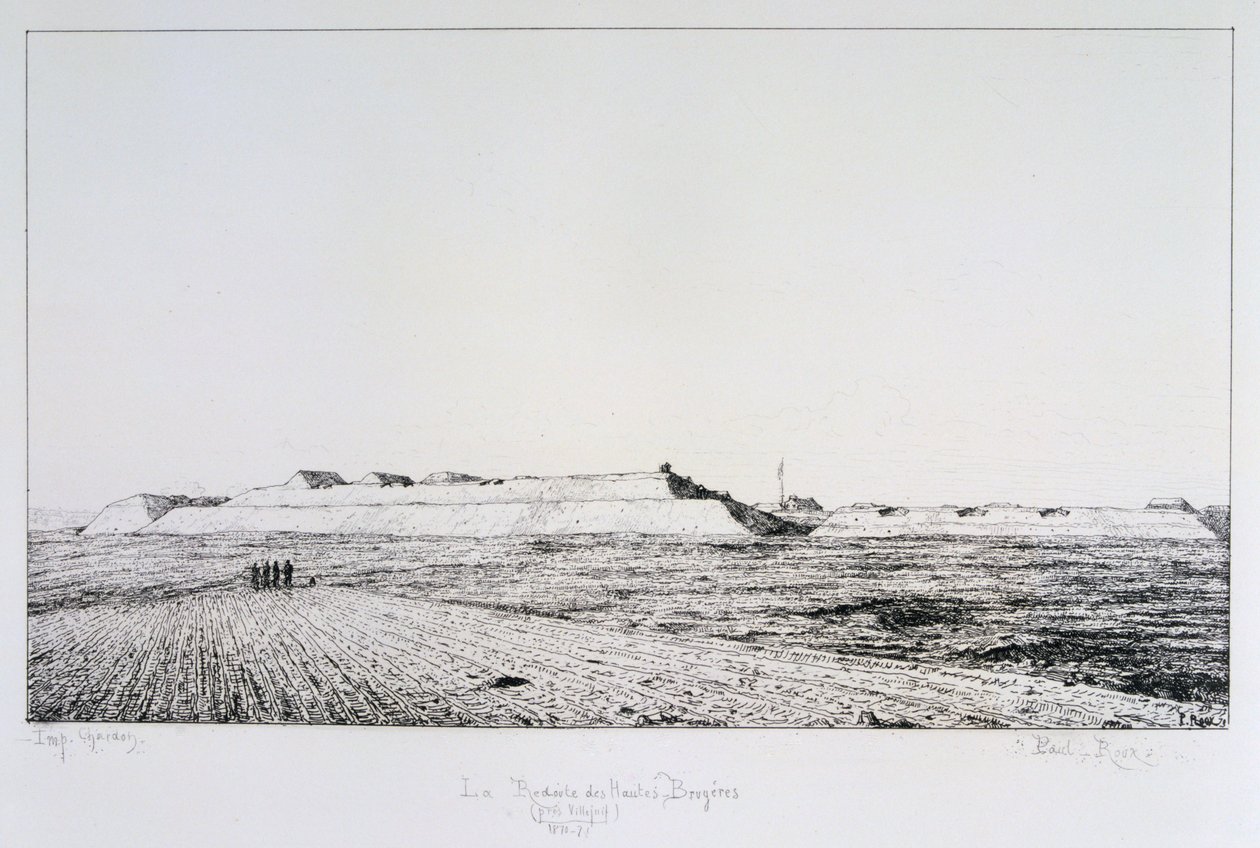 La Redoute des Hautes Brugeres, belägring av Paris, 1870-1871 av Paul Roux