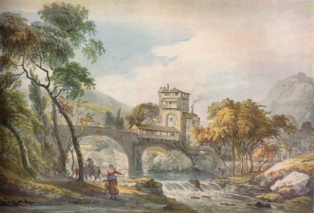 Ett klassiskt landskap, c1700-talet av Paul Sandby