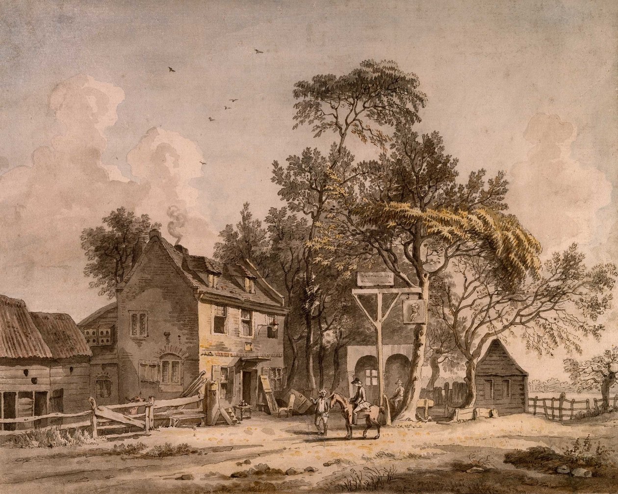 Ett offentligt hus av Paul Sandby, RA av Paul Sandby