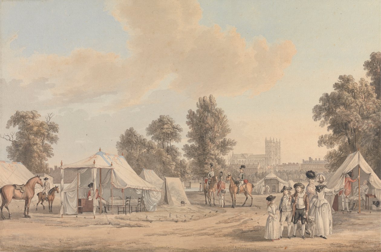 St. James Parkswedish の野営地 av Paul Sandby