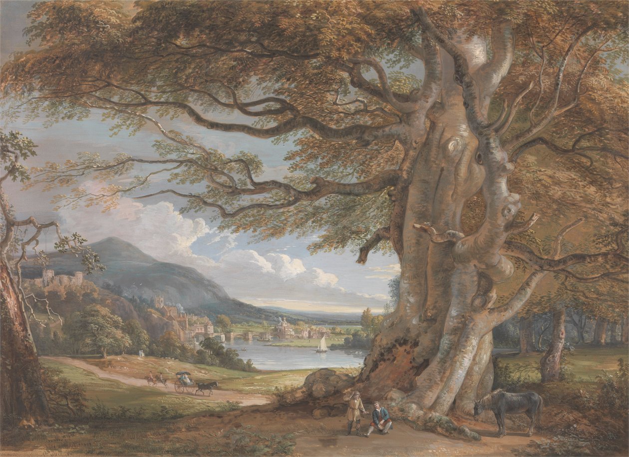 Bridgnorth (kroppsfärg, akvarell, krita och grafit på papper) av Paul Sandby
