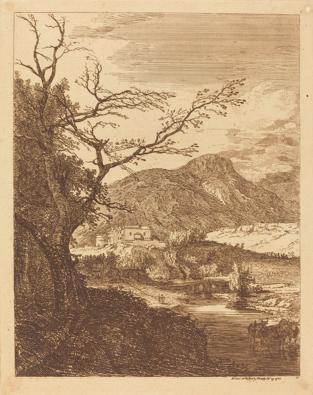 Capriccio med Edinburgh Castle och Arthur
