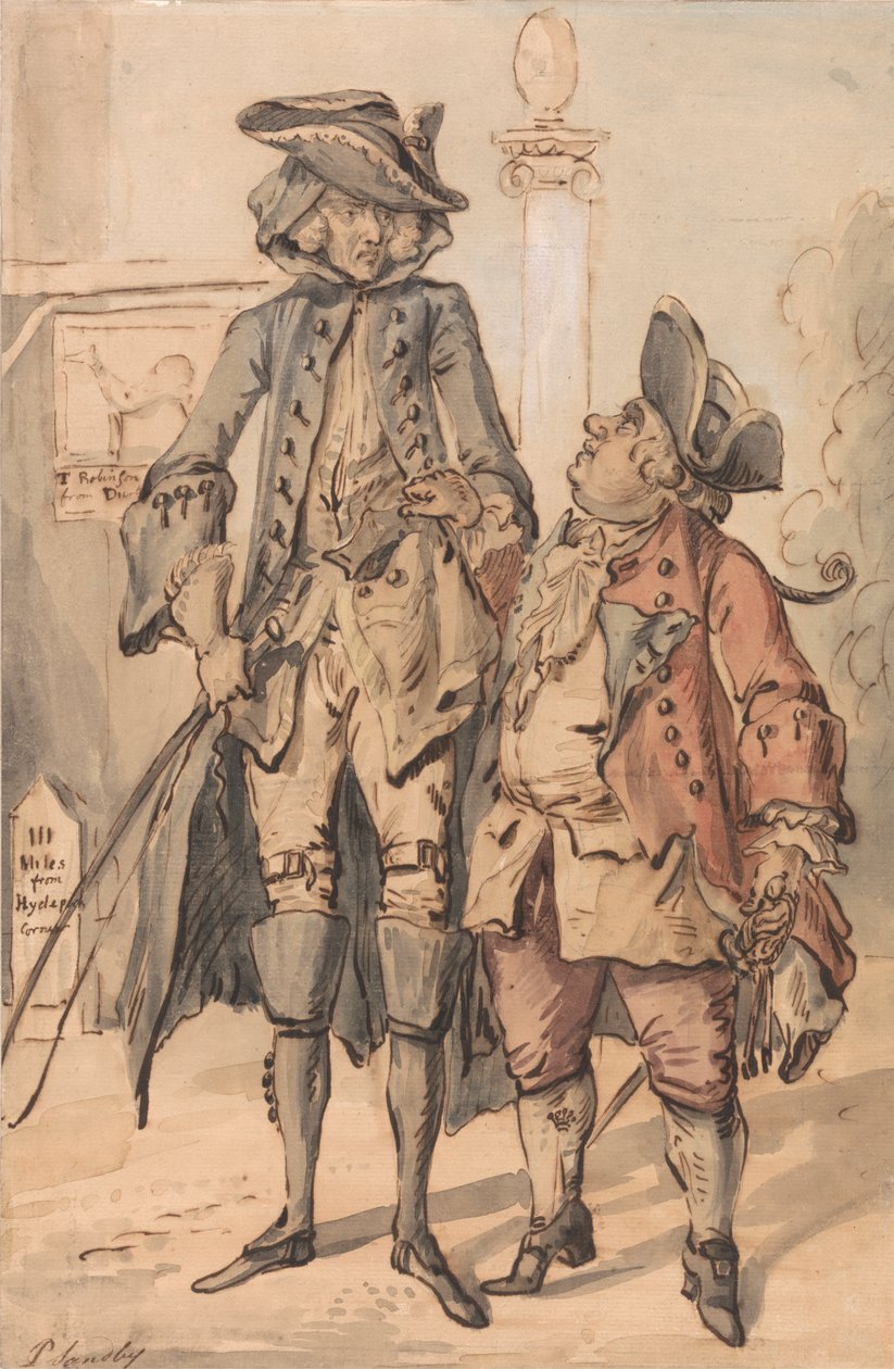 Karikatyr av George Bubb Dodington och Sir Thomas Robinson av Paul Sandby