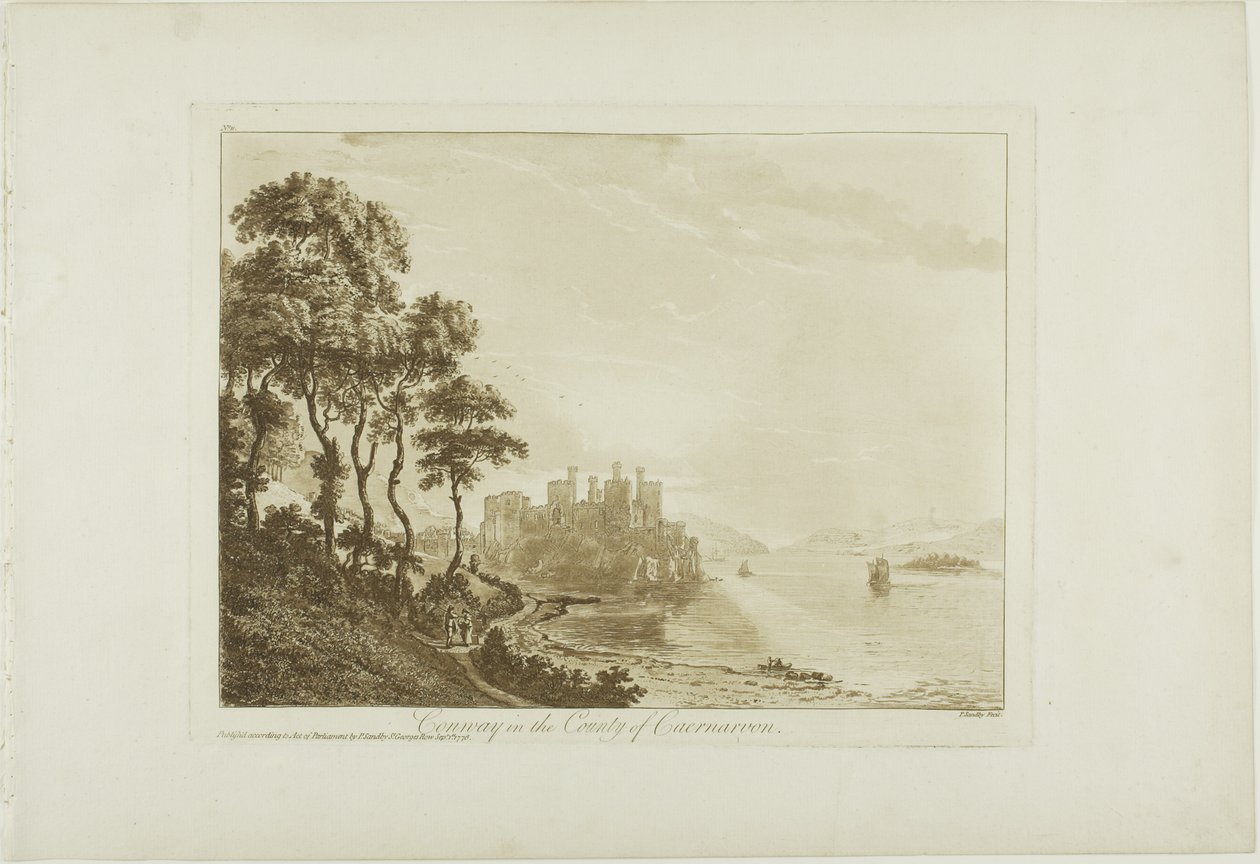 Conway i grevskapet Caernarvon av Paul Sandby