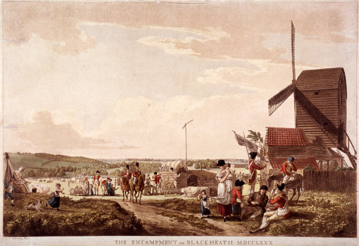 Läger på Blackheath, Greenwich, London, 1780. av Paul Sandby