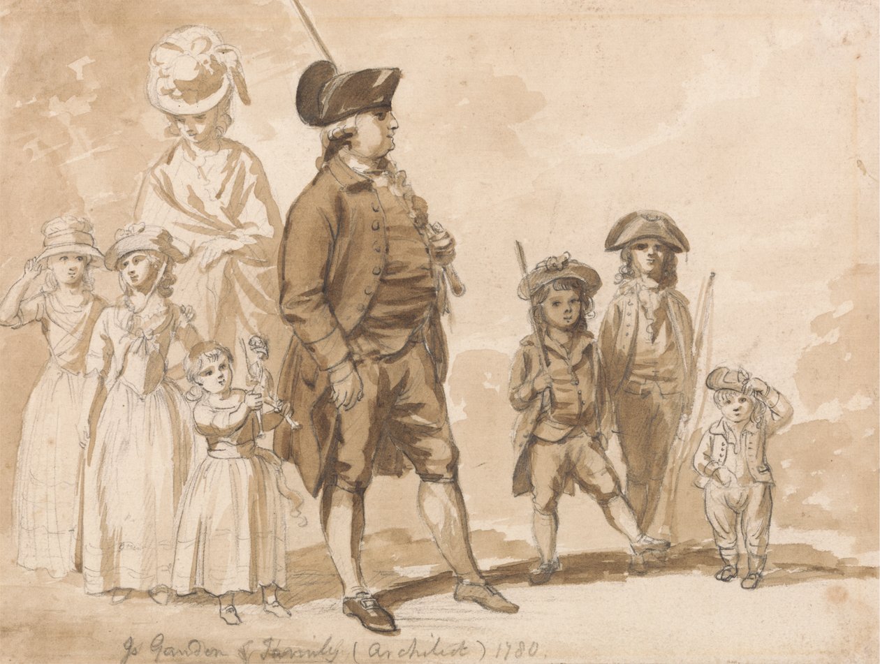 James Gandon och familj av Paul Sandby