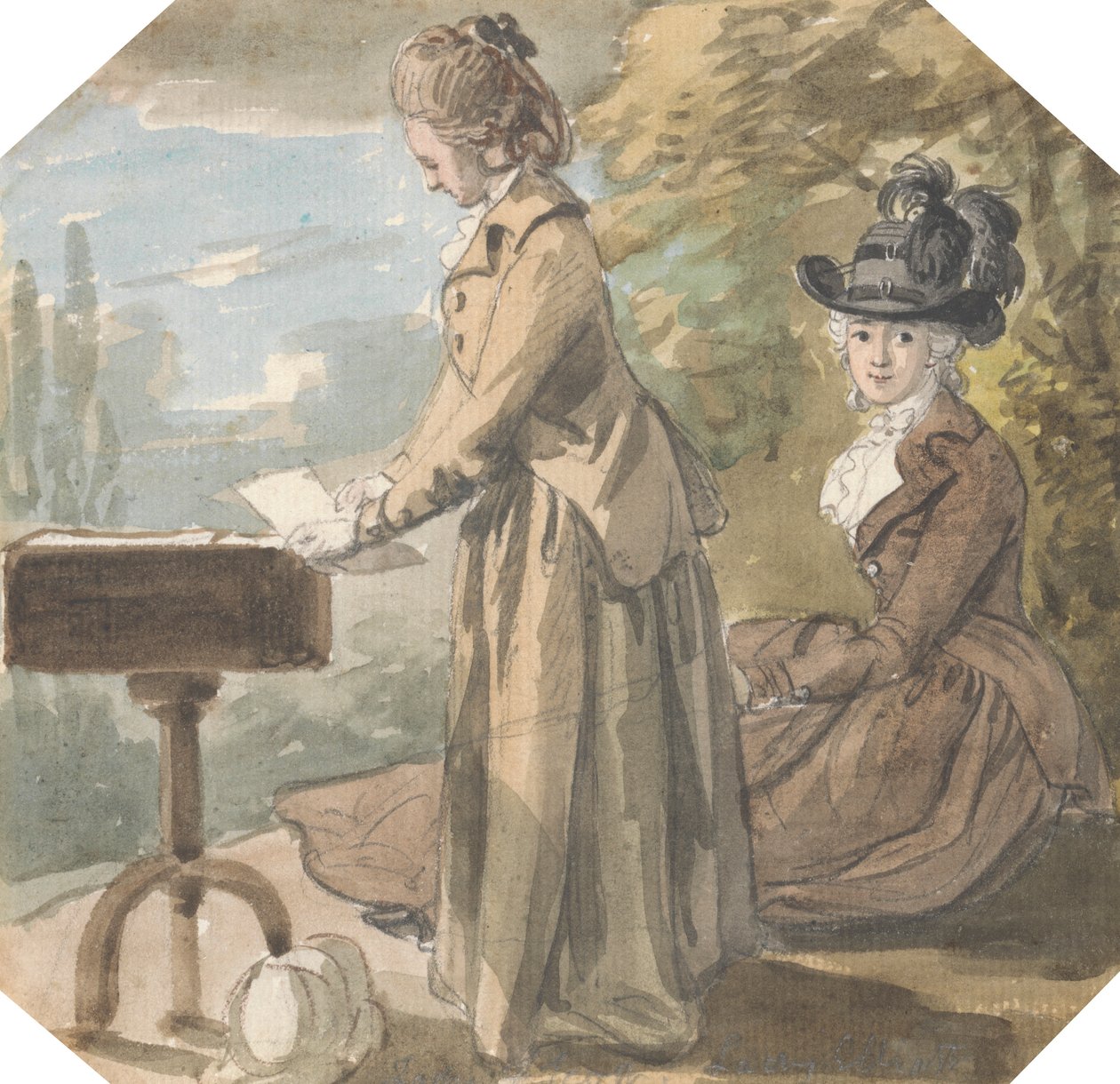 Lady Francis Scott och Lady Elliot av Paul Sandby