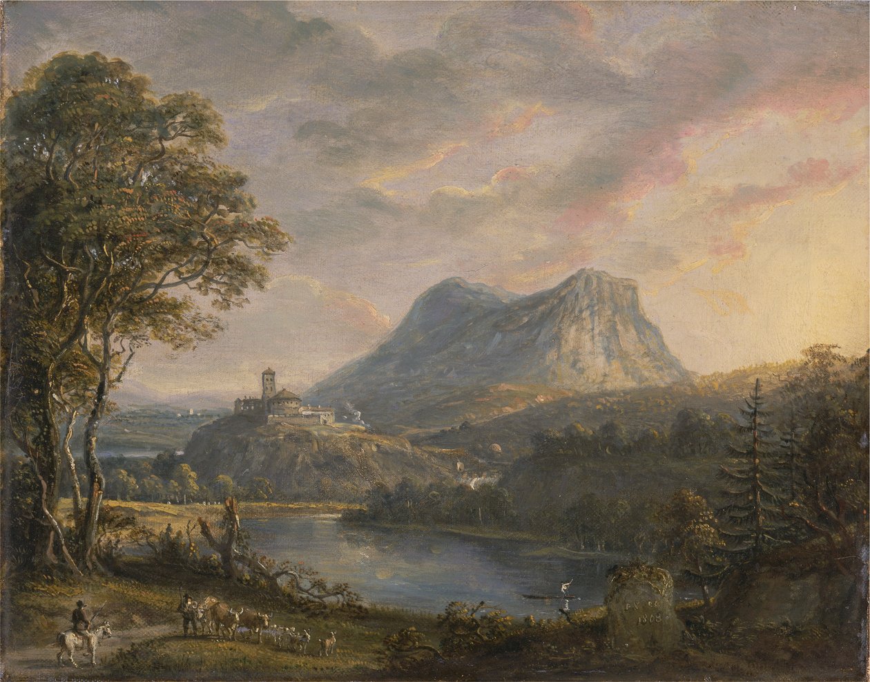 Landskap med en sjö av Paul Sandby