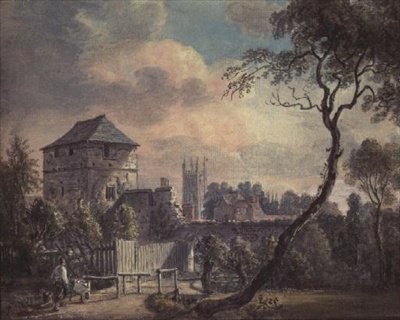 Magdalen Tower, Oxford av Paul Sandby