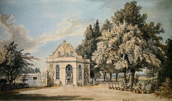 Rackett Lodge, Wandsworth (akvarell över blyerts på papper) av Paul Sandby