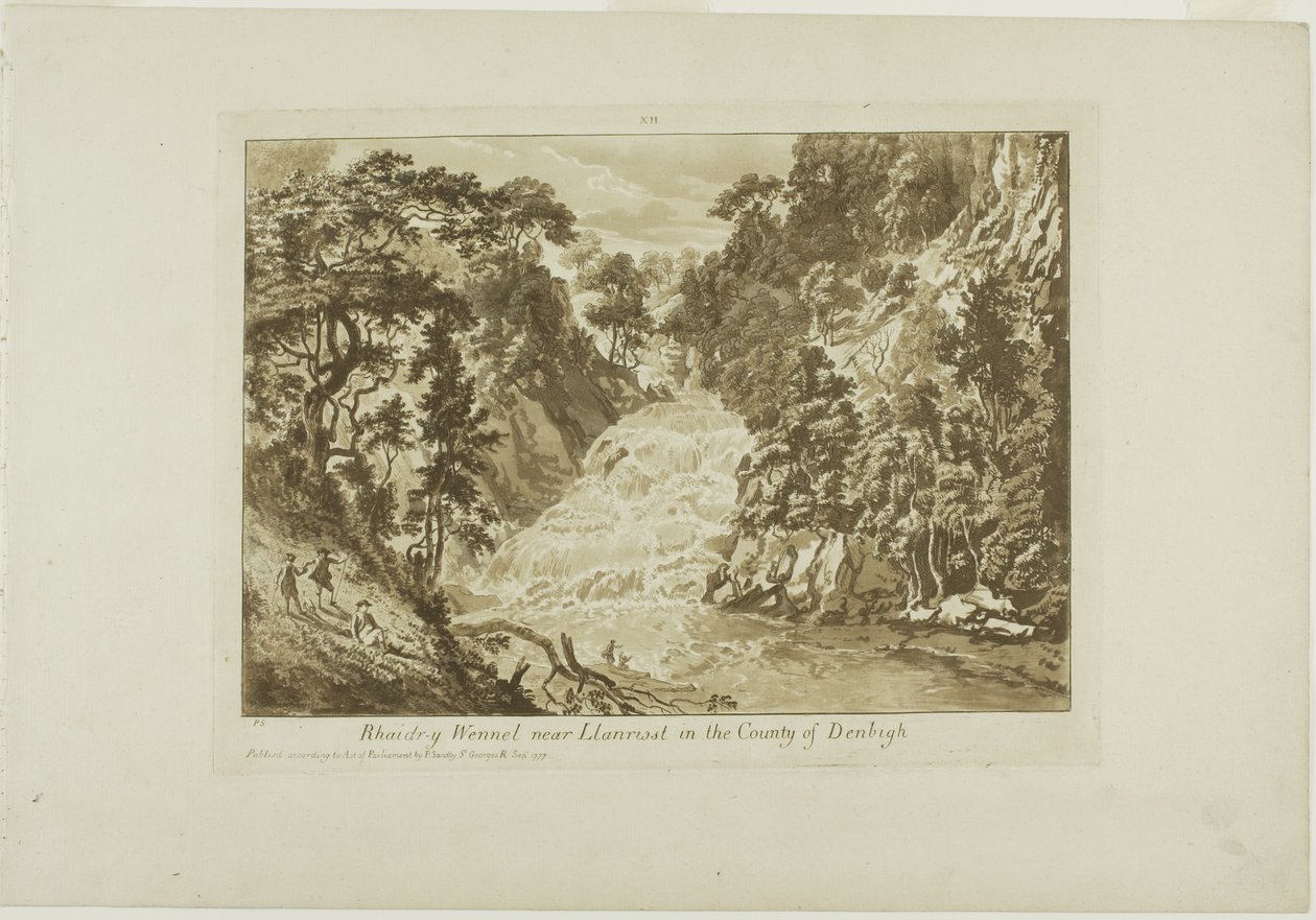 Rhaidr-y Wennel nära Llanrwst i landet Denbigh av Paul Sandby