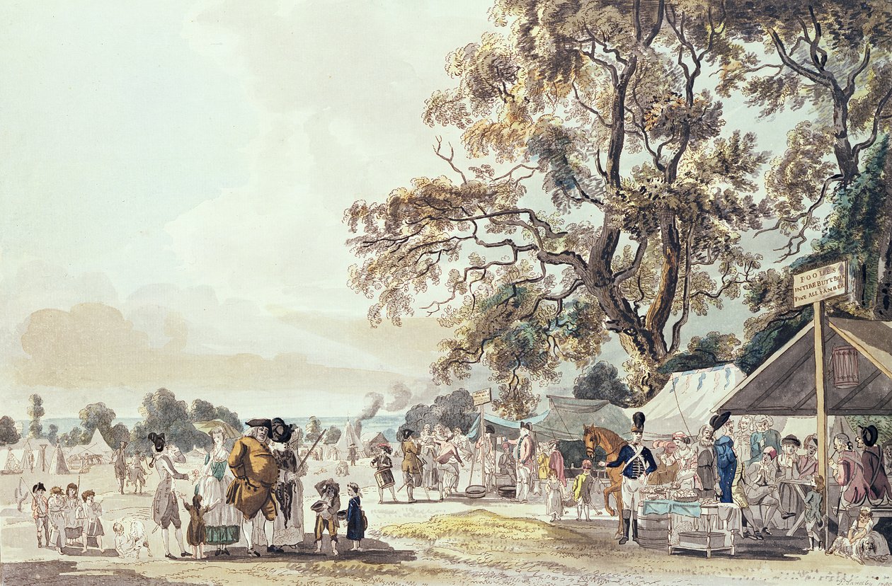 Le Tolauapiga i Hyde Park, 1780 (lanu aquatint)swed av Paul Sandby