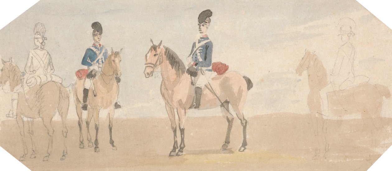 De ljusa dragonerna av Paul Sandby
