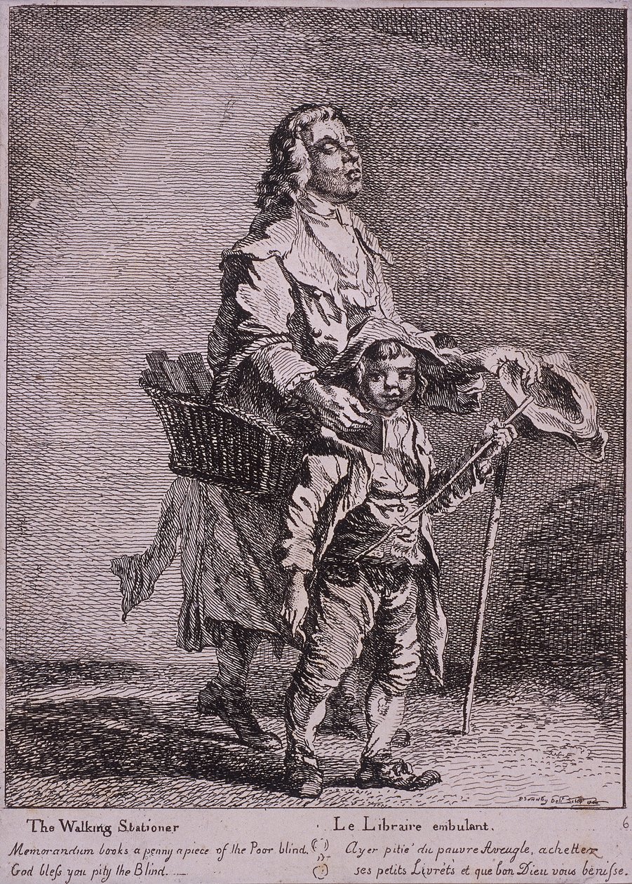 "The Walking Stationer", Cries of London, 1760 av Paul Sandby