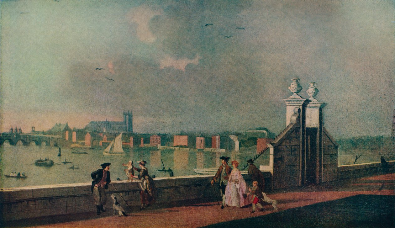 Utsikt från terrassen i Old Somerset House, c1770 av Paul Sandby