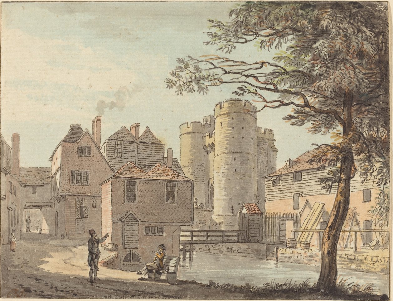 West Gate vid Canterbury av Paul Sandby