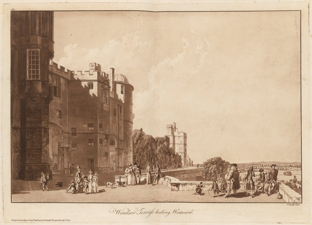 Windsor Terrass ser västerut av Paul Sandby