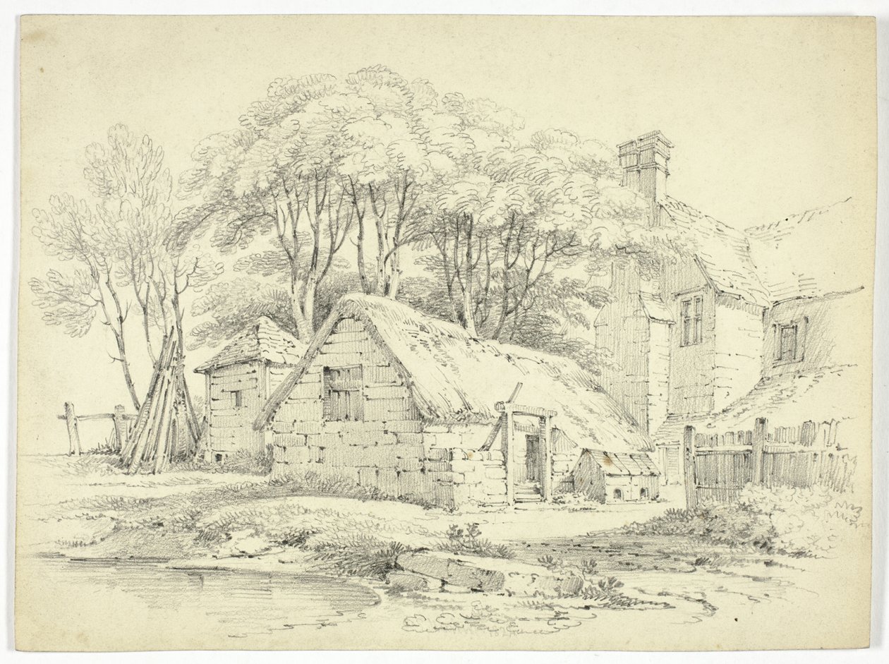 Gårdsbyggnader av Paul Sandby Munn