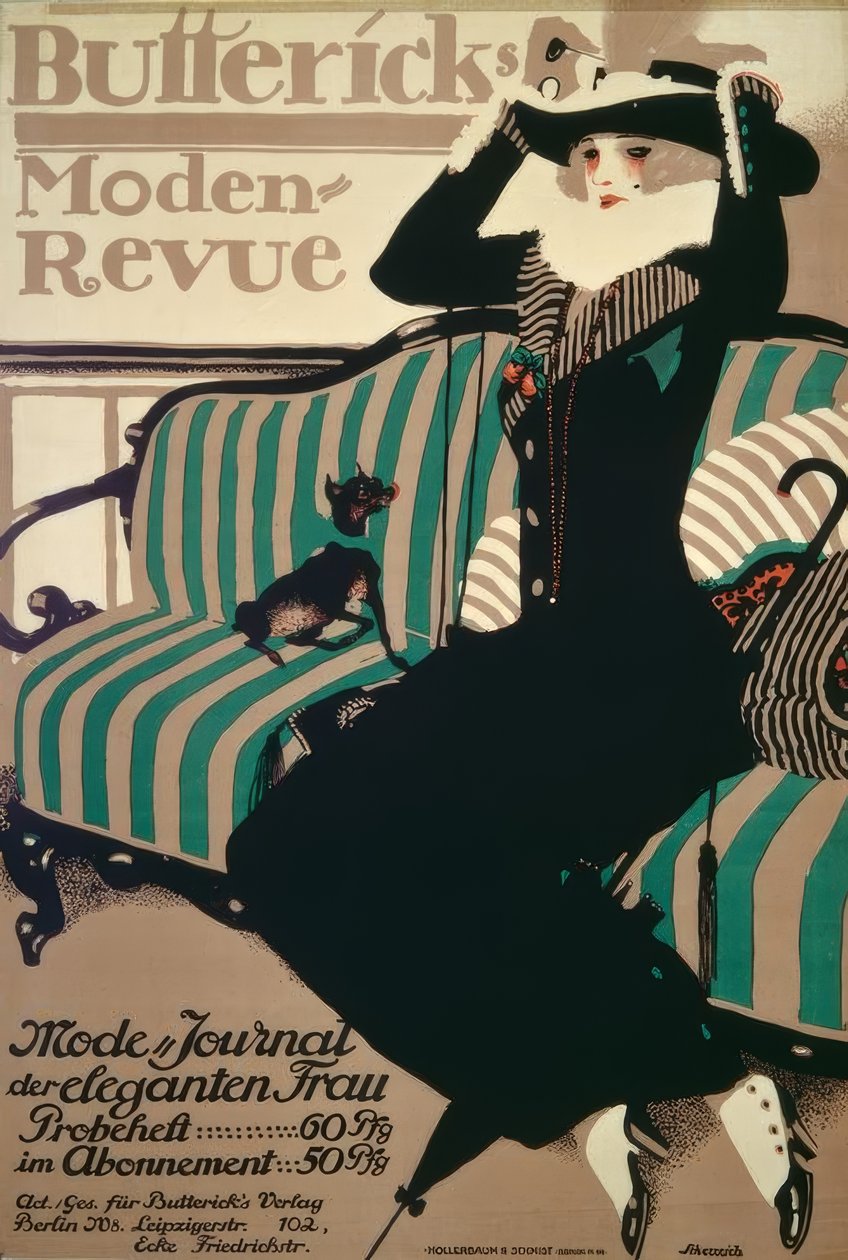 Buttericks Moden-Revue / Poster 1912 av P.Scheurich av Paul Scheurich