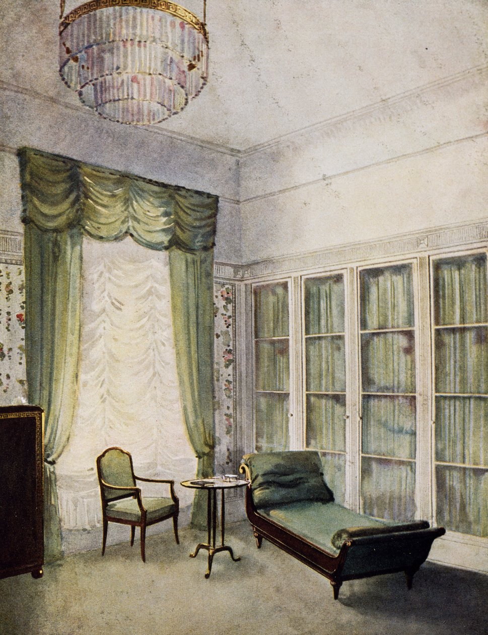 Sittplats, tidigt 1900-tal, av Paul Schultze-Naumburg (akvarell) av Paul Schultze Naumburg