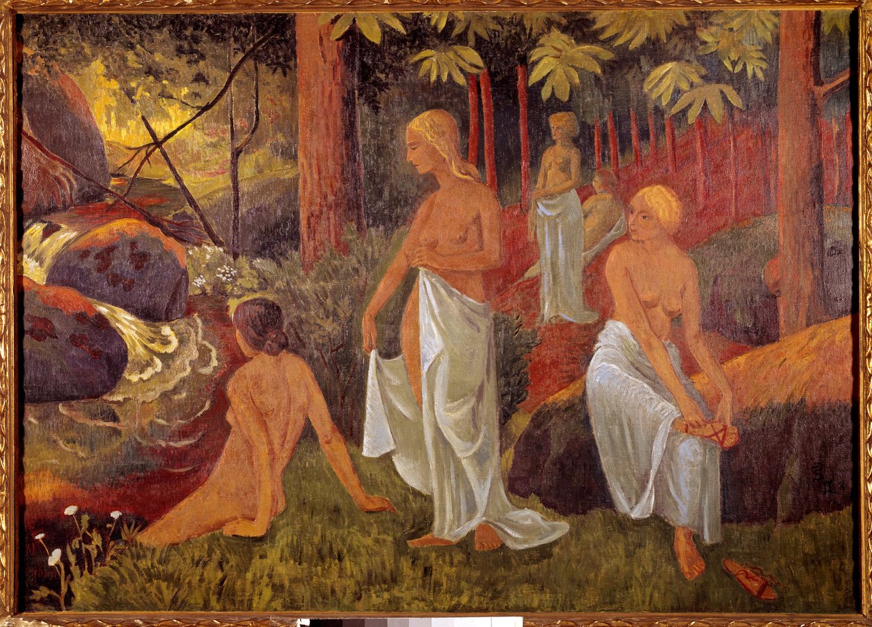Badande målning av Paul Serusier (1863-1927) 1908 Paris, Municipal Museum of Modern Art av Paul Sérusier