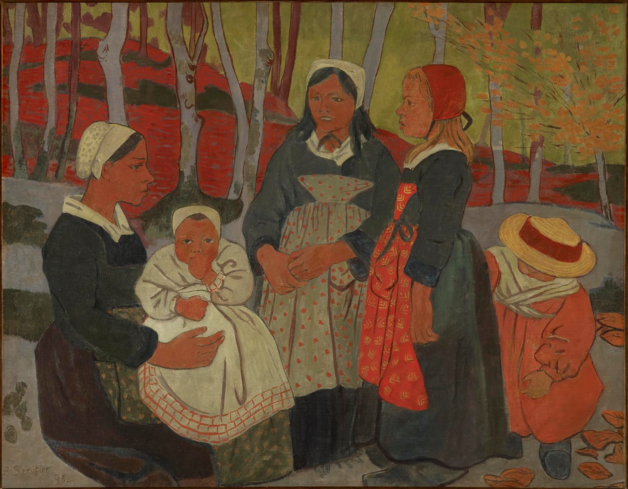Bretoner i Huelgoats skog av Paul Sérusier