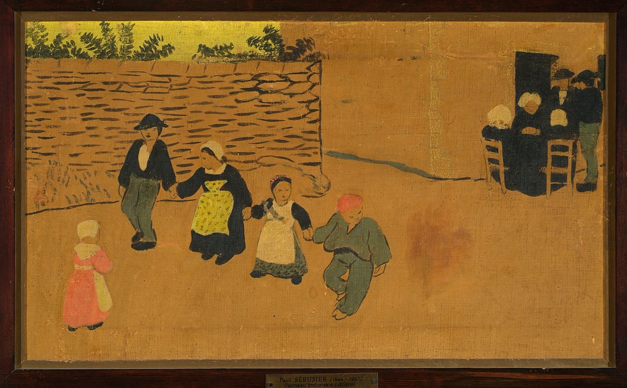 Bretonisches Paneel mit Kindern av Paul Sérusier