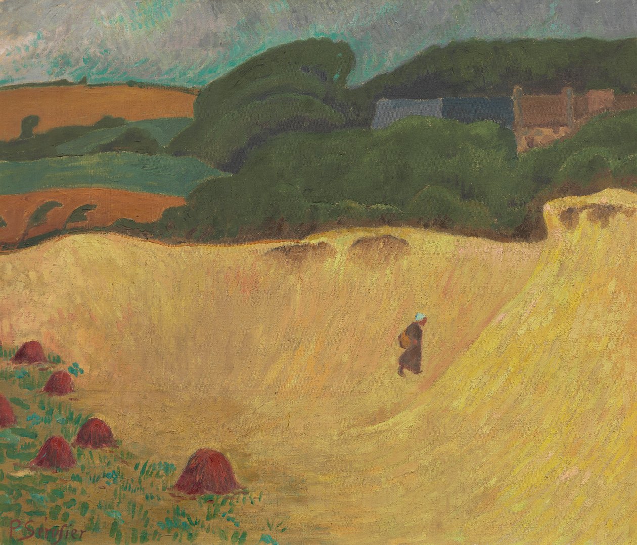 Stranden i Les Grands Sables vid Le Pouldu av Paul Sérusier
