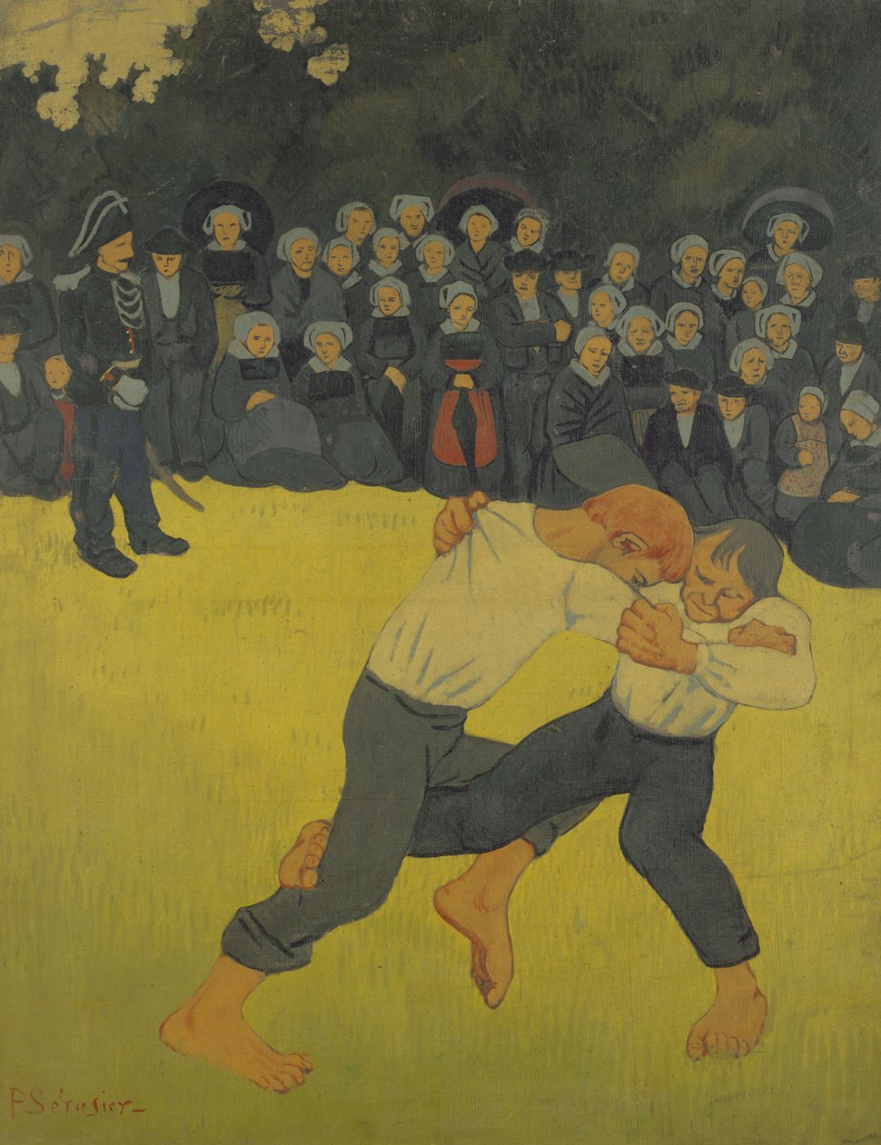 De kämpande bretonerna, ca 1893 (olja på duk) av Paul Sérusier