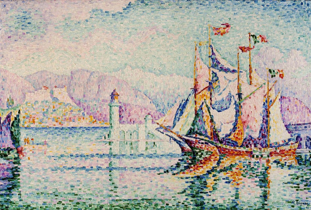 Antibes - På morgonen. av Paul Signac