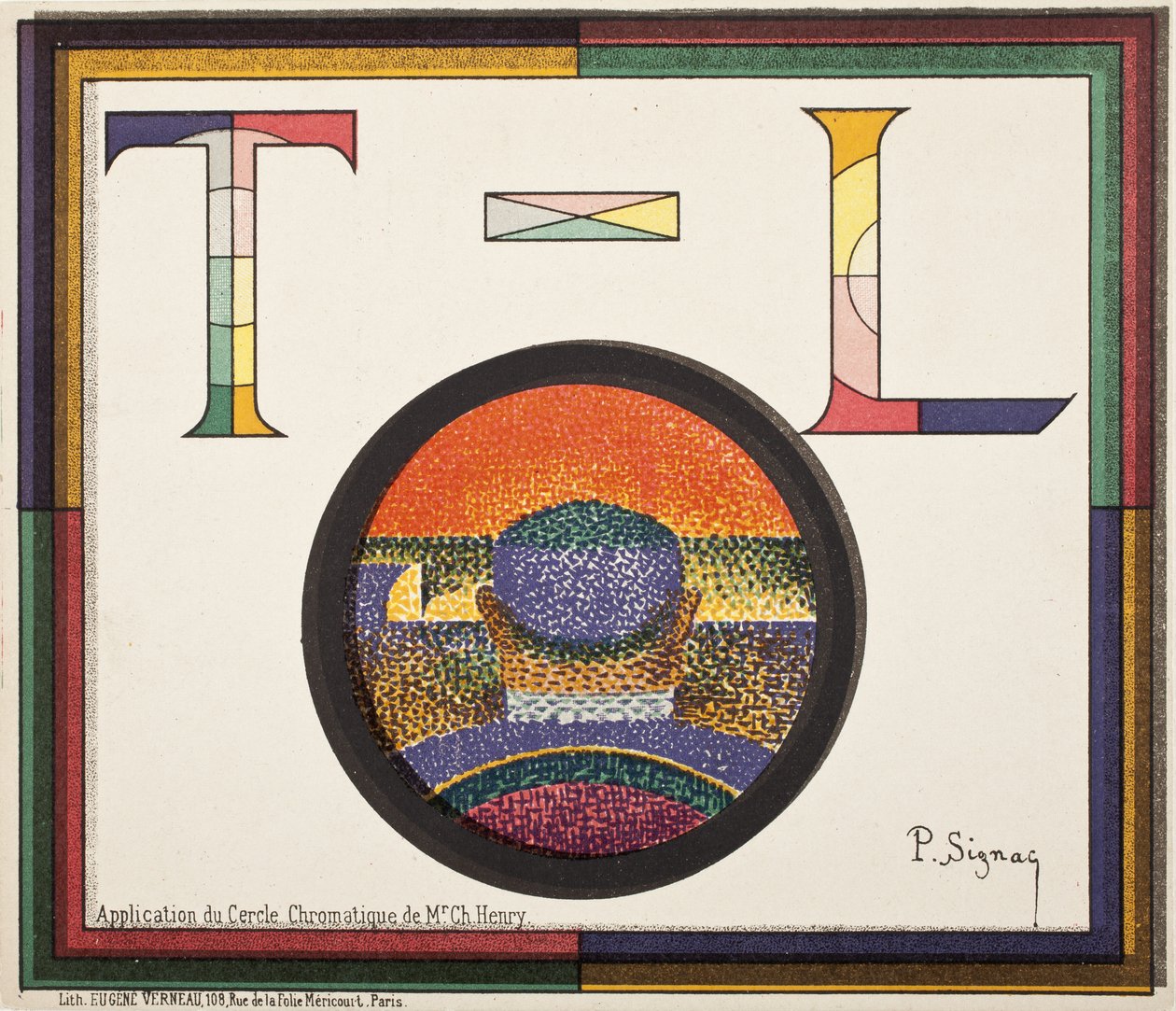 Tillämpning av herr Charles Henrys kromatiska cirkel av Paul Signac