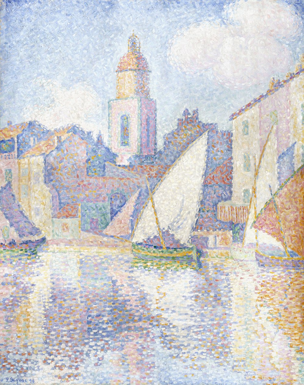 Klocktornet i Saint Tropez, 1896 av Paul Signac