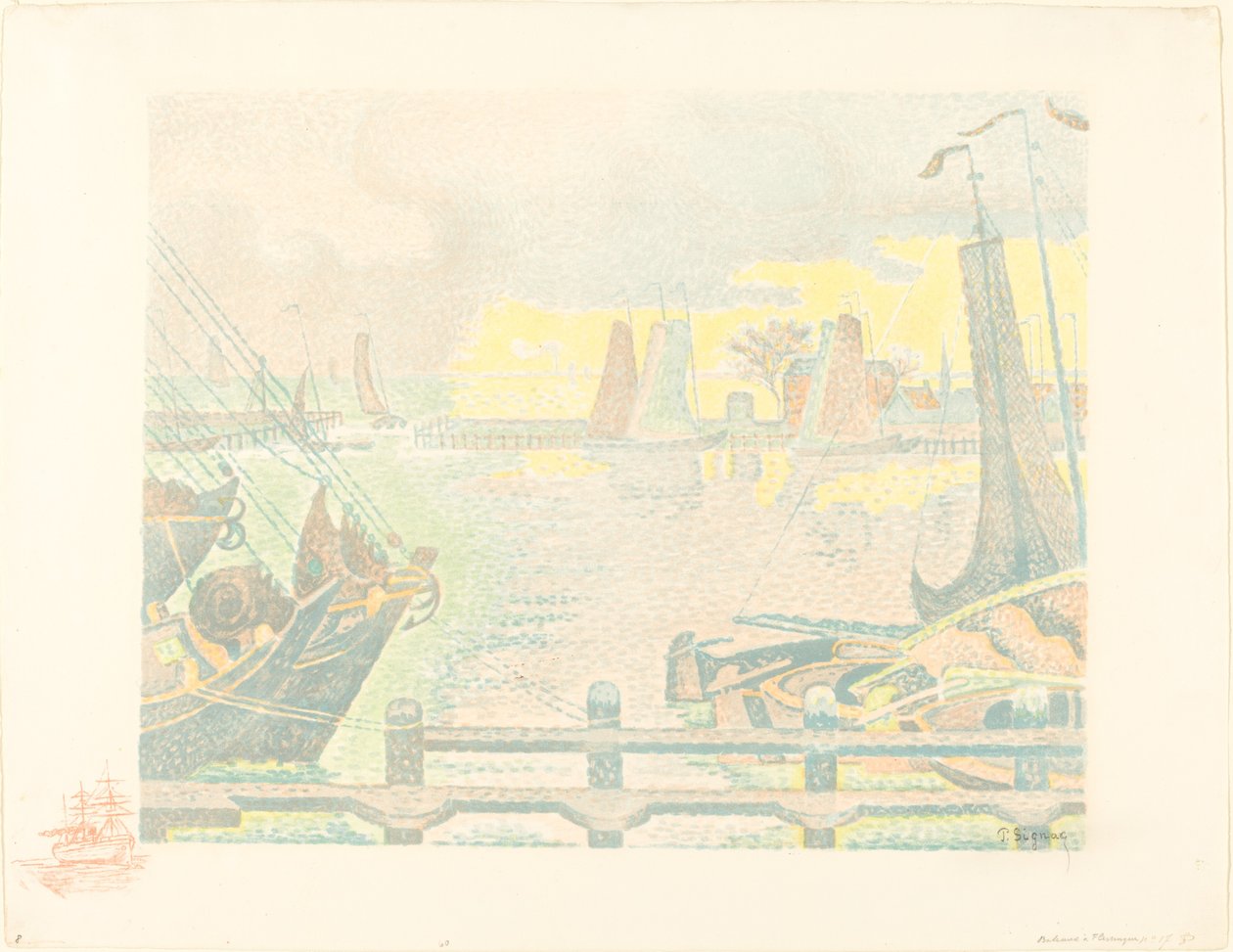 Båtar vid Flushing av Paul Signac