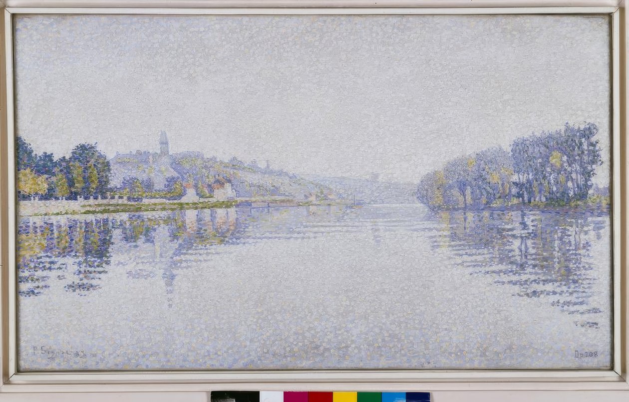 Riverside. Seinen vid Herblay av Paul Signac