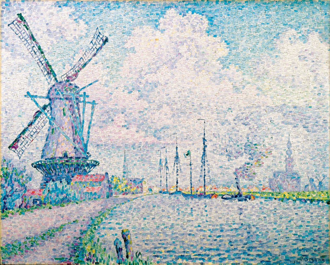 Canal in Overschie par Signac, Paul (1863-1935) av Paul Signac