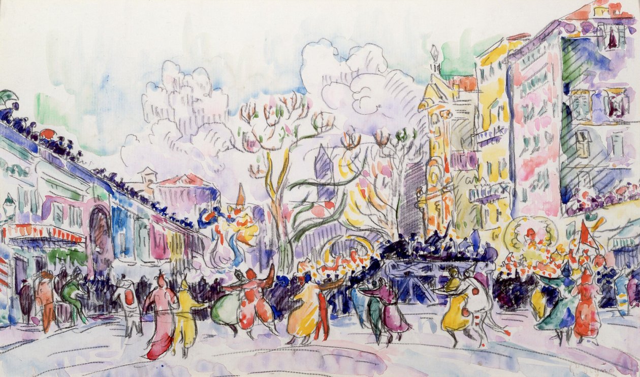 Karnevalen i Nice av Paul Signac